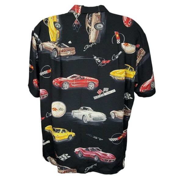 Paradise Found Shirt Chevy Cars Mens Size Large Made in Hawaii Corvette Stingray - Picture 2 of 12